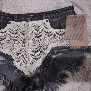 One teaspoon lace details jean short